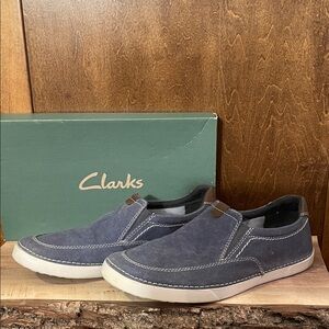 Clarks Men's Denim Blue Slip-On Loafers
